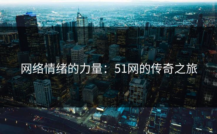 网络情绪的力量：51网的传奇之旅